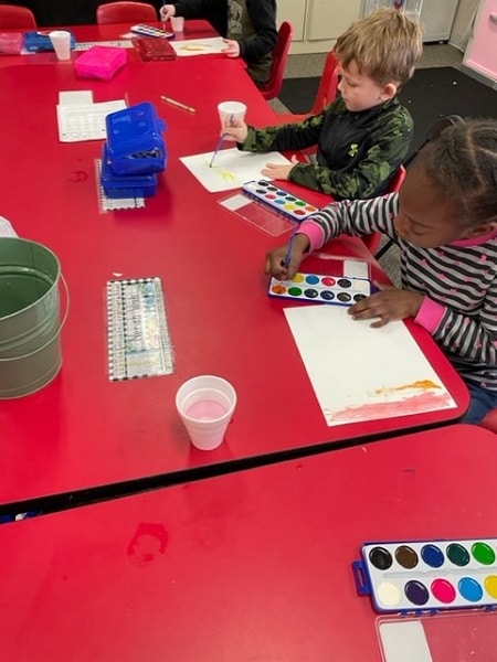 Kindergartners Paint 3D Masterpieces